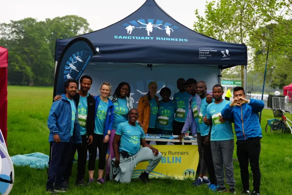 Sanctuary Runners group stood together outdoors